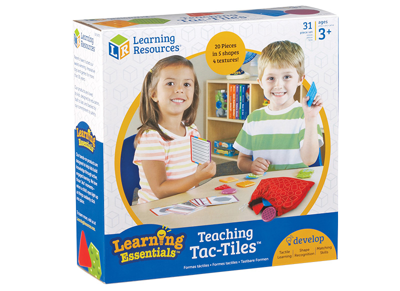 Voelstenen - reliëftegels - Learning Resources Teaching TacTiles - voelzakje - sensorisch - per set