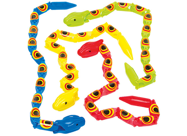 Cadeautje - Baker Ross - wiebelende slangen - assortiment van 10