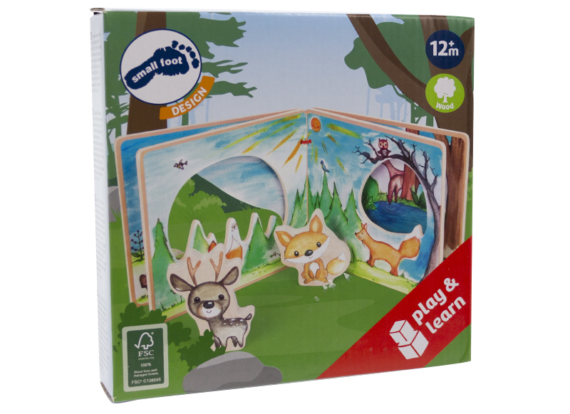 Boek - houten boekje - het bos - per stuk