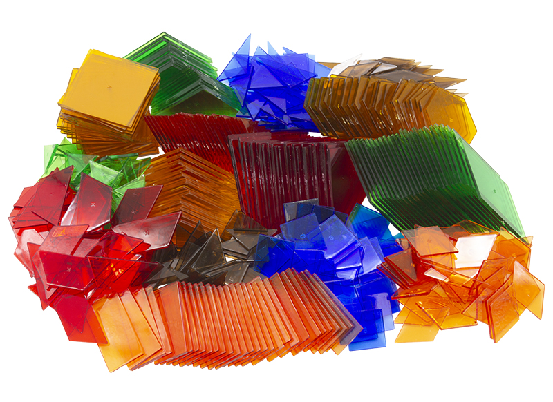 Geometrische vormen - Learning Resources Power Polygons - plastic - transparant - lichtbord - set van 450 assorti