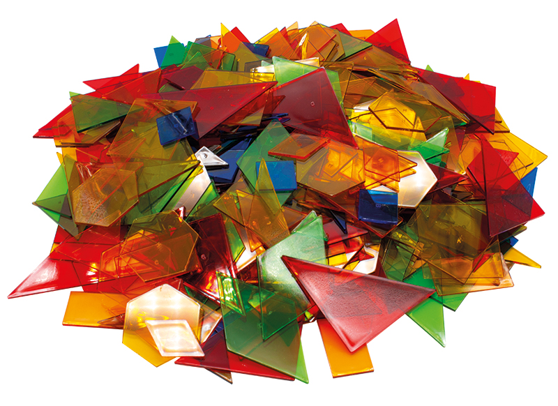 Geometrische lichamen - Learning Resources Power Polygons - plastic - transparant - lichtbord - set van 450 assorti