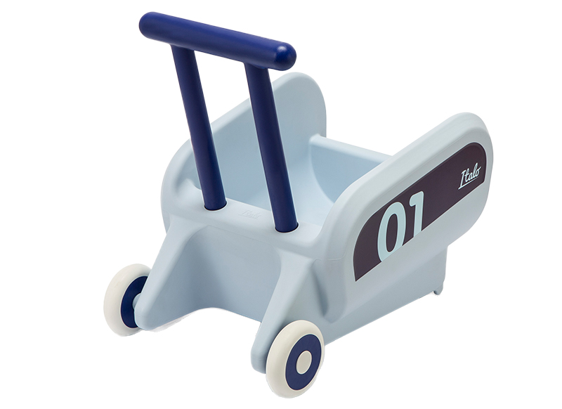 Loopfiets - Italtrike - Mini Eolo - Italo - Wit/blauw -  per stuk