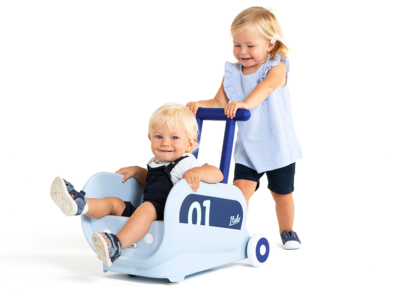 Loopfiets - Italtrike - Mini Eolo - Italo - Wit/blauw -  per stuk