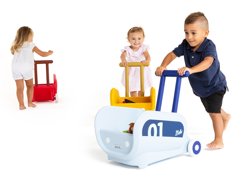 Loopfiets - Italtrike - Mini Eolo - Italo - Wit/blauw -  per stuk