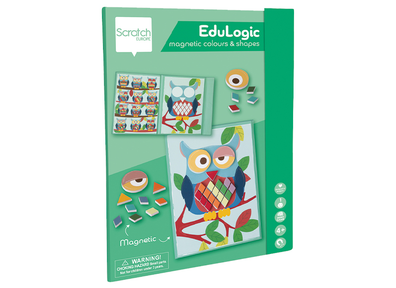 Kleur en vorm - Edulogic - uil - magnetisch - denkspel - per spel