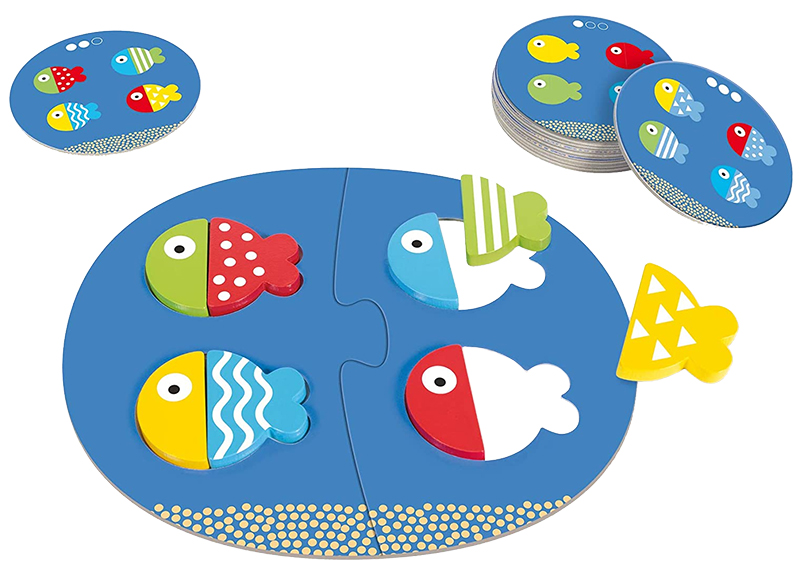Spel - kleur en vorm - Goula Fish Mix & Match - vissen - per spel
