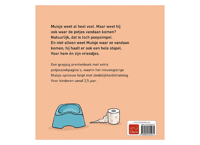 Potjestraining - Clavis - Muisje - boekje - waar komen de potjes vandaan? - per stuk