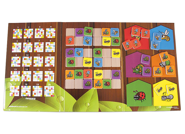 Denkspel - Miniland - Crazy Sudoku - magnetisch - sudokupuzzel - kleur en vorm - per stuk