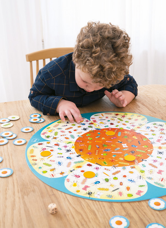 Spel - zoekspel - insecten - kleur en vorm - per spel