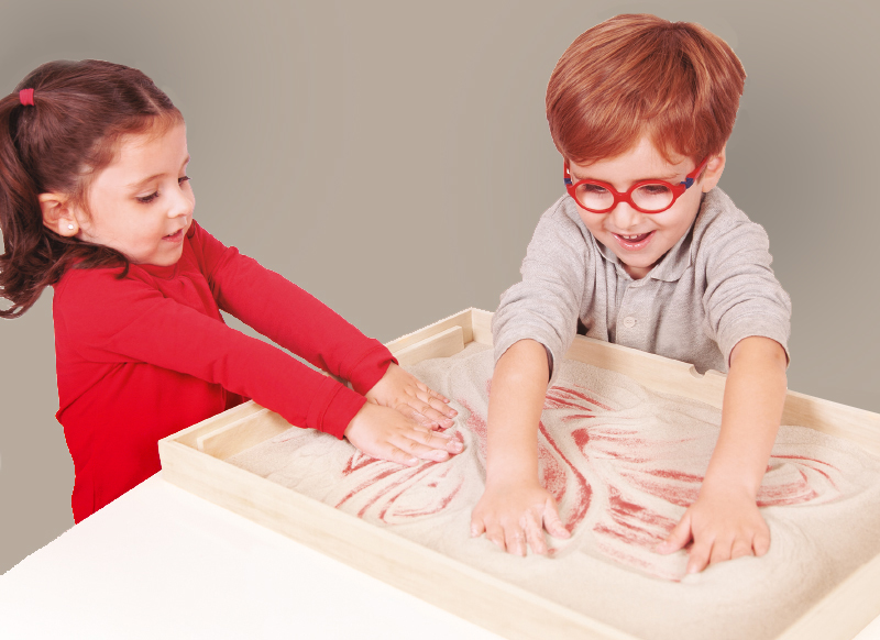 Oefenbak - Akros Multi-Sensory Pre-Writing Tray XL - met schrijfbord - schrijfroute - schrijfbewegingen - zand - per stuk