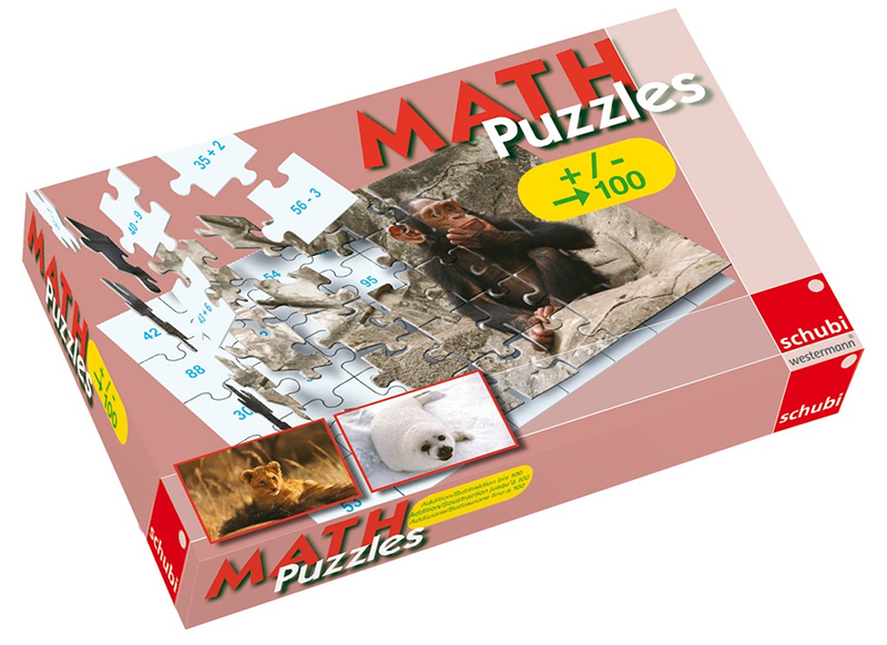 Rekenpuzzel - Schubi - rekenen - 3 verschillende puzzels met 24 stukjes - per stuk