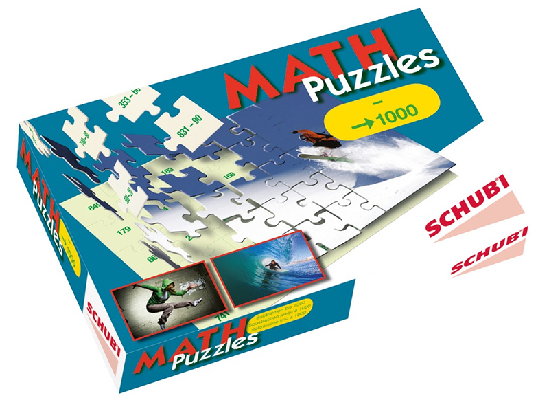 Rekenpuzzel - Schubi - rekenen - 3 verschillende puzzels met 24 stukjes - per stuk