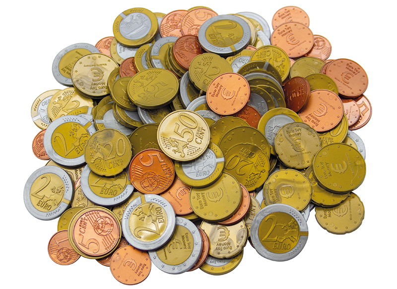Geld - munten - rekengeld - set van 160 assorti