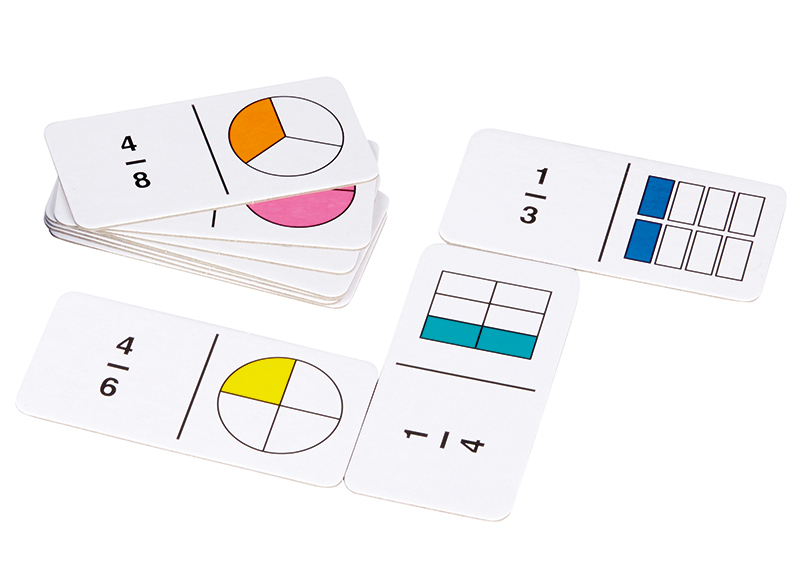 Rekenspel - breuken - Learning Resources - Rainbow Fraction Dominoes - domino - per spel
