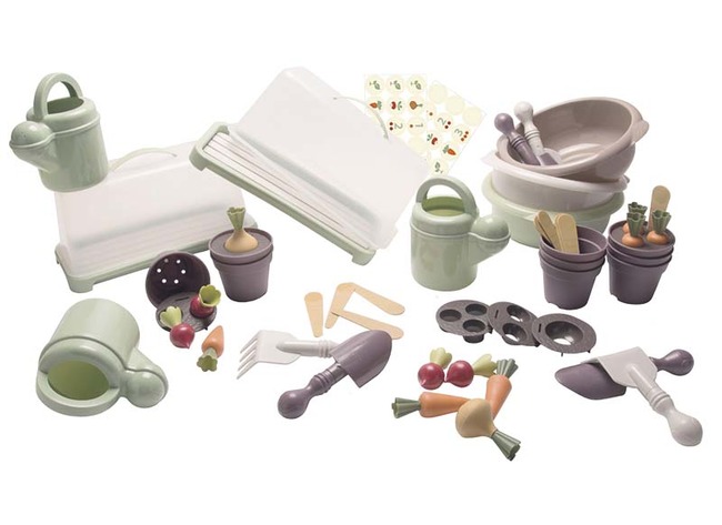 Voedingsset - imitatievoeding - Dantoy - Green Garden - groenten kweken - bioplastic - set van 54 assorti