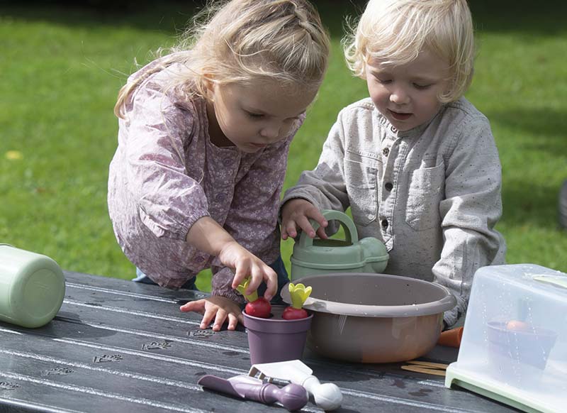 Voedingsset - imitatievoeding - Dantoy - Green Garden - groenten kweken - bioplastic - set van 54 assorti