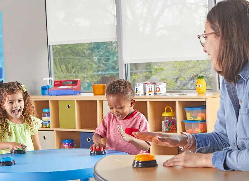 Antwoordknoppen - Learning Resources Lights And Sounds Buzzers - geluid en licht - set van 4 assorti