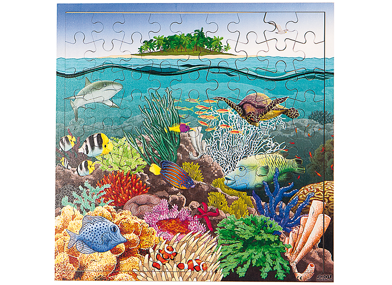 Puzzel - themapuzzel - Rolf Connect - koraalrif - 81 stukjes - met app - augmented reality - hout - per stuk