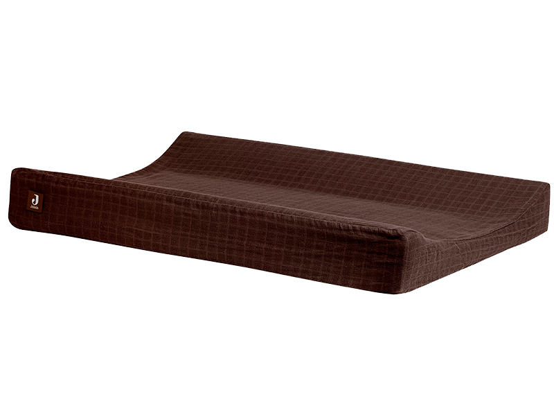 Aankleedkussenhoes - Jollein Wrinkled Cotton - 50 x 70 cm - chestnut - per stuk