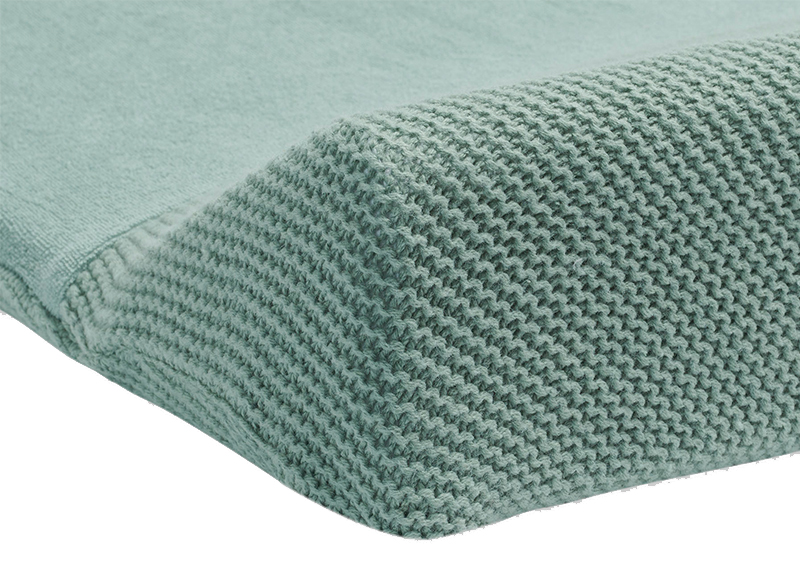 Aankleedkussenhoes - Jollein Basic Knit - 50 x 70 cm - forest green - per stuk