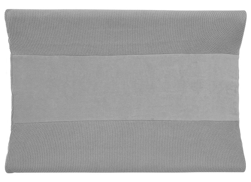Aankleedkussenhoes - Jollein Basic Knit - 50 x 70 cm - stone grey - per stuk