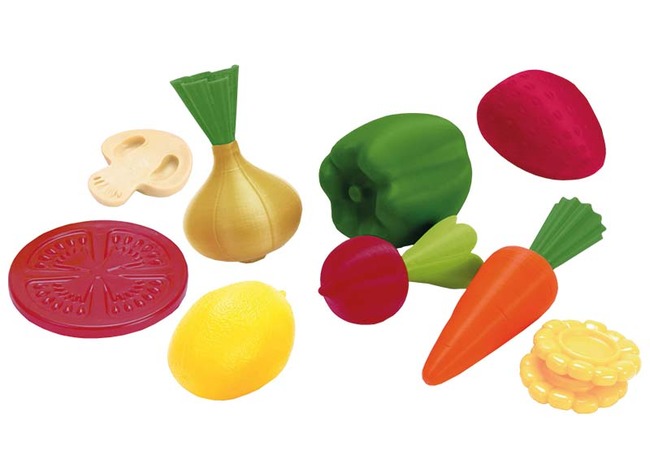 Voedingsset - imitatievoeding - Dantoy - Green Garden - fruit en groenten - bioplastic - assortiment van 10