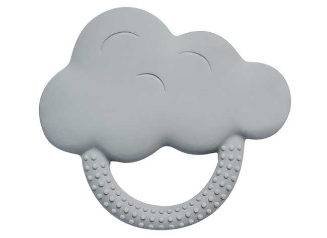 Bijtring - Jollein - rubber cloud storm grey - per stuk