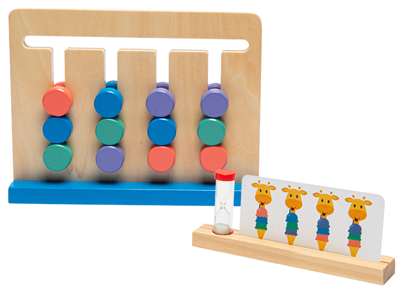 Kleur en vorm - giraffenspel - hout - per spel
