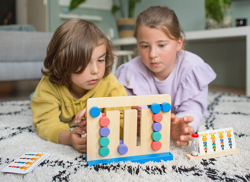 Kleur en vorm - giraffenspel - hout - per spel