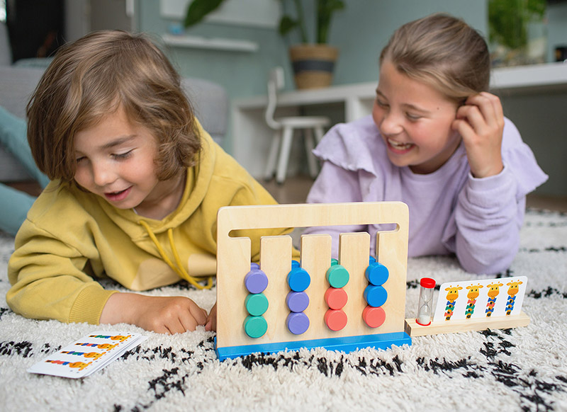 Kleur en vorm - giraffenspel - hout - per spel