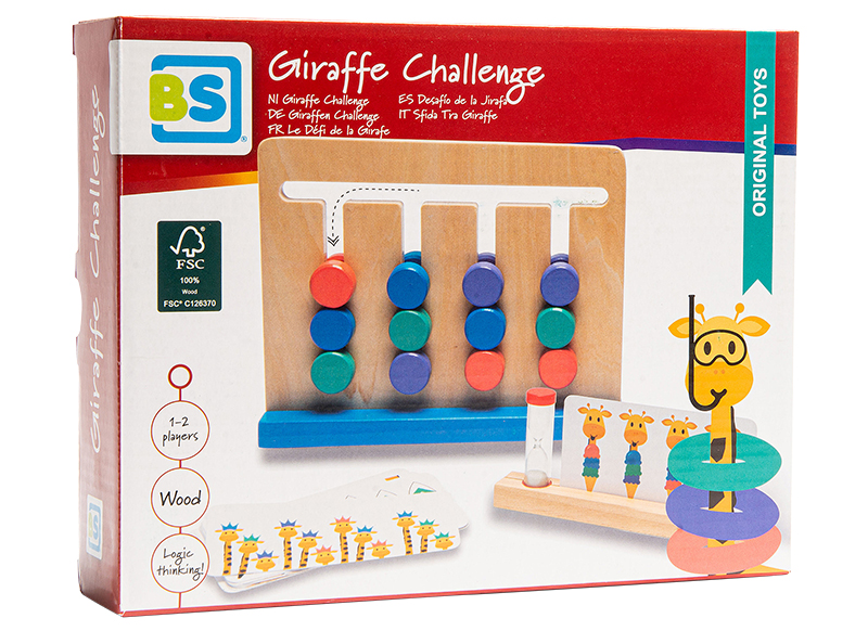 Kleur en vorm - giraffenspel - hout - per spel