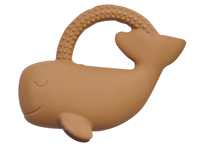 Bijtring - Jollein - rubber whale caramel - per stuk
