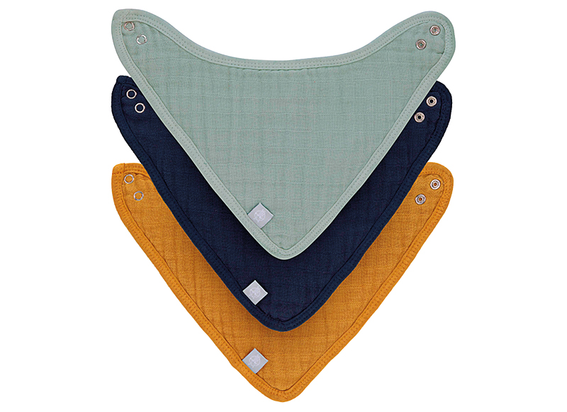Textiel - kwijlslabber - Lassig - bandana - tetra - set van 3