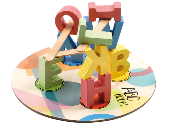 Taalspel - Djeco - ABC boom - alfabet - letters - stapelen - per spel