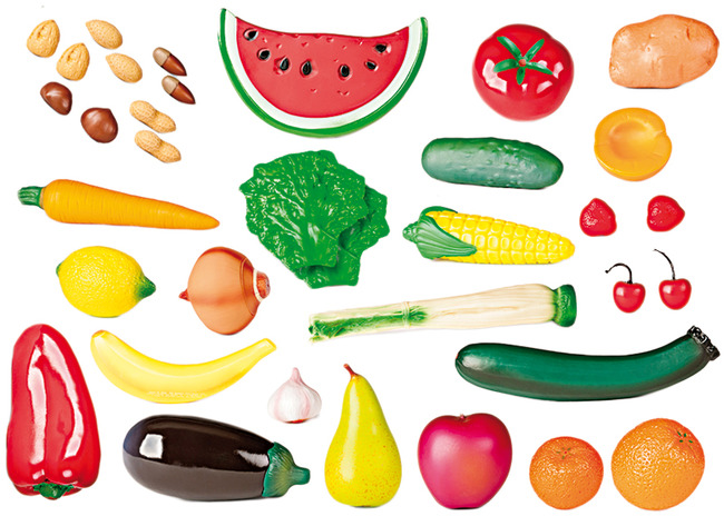 Voedingsset - imitatievoeding - eetset - groenten - fruit - Miniland - set van 35