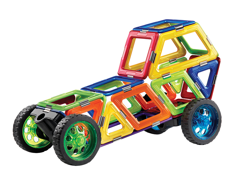 Bouwset - Geosmart - voertuigen - magnetisch - set van 42