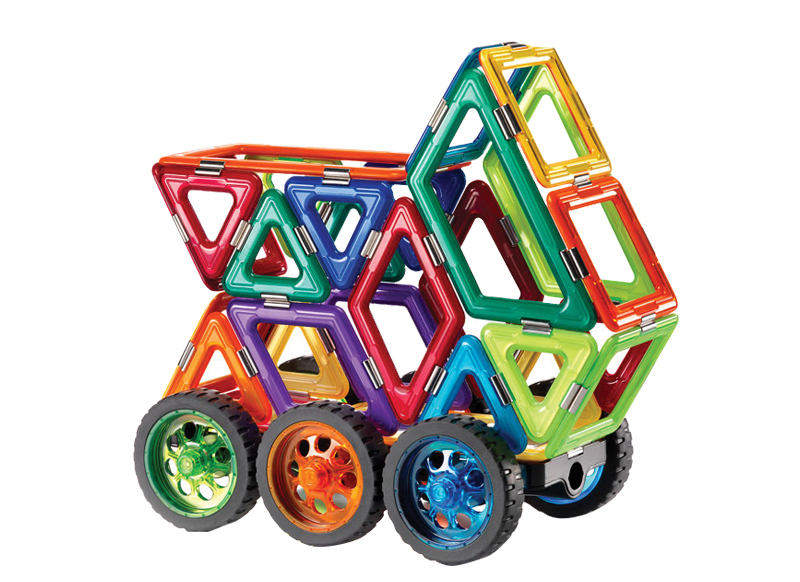 Bouwset - Geosmart - voertuigen - magnetisch - set van 42