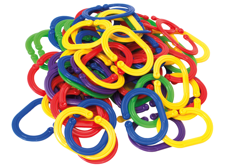 Fijne motoriek - schakels - groot - set van 120 assorti