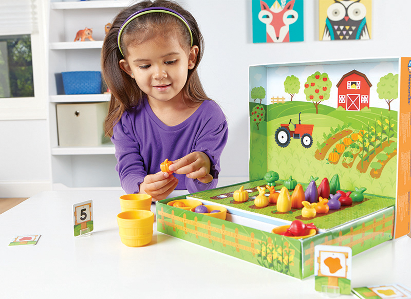 Spel - sorteerspel - telspel - Learning Resources Veggie Farm Sorting Set - boerderij - per spel