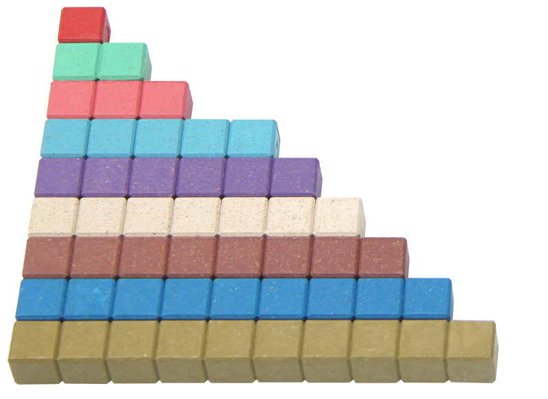 Rekenblokken - Montessori - 10 kleuren - rekenen - per set
