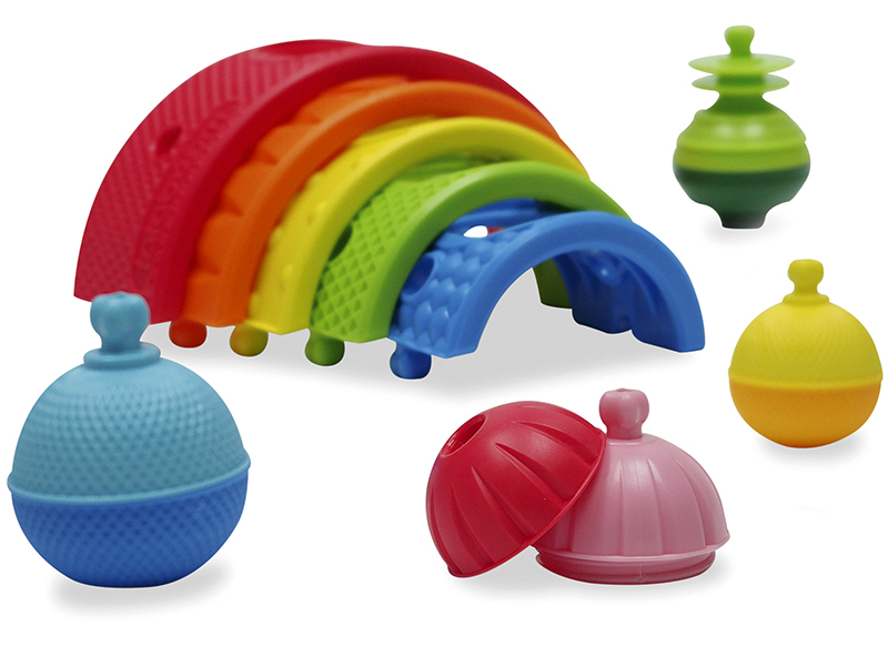 Eerste speelgoed - fijne motoriek - regenboogset - Lalaboom - 13 stuks