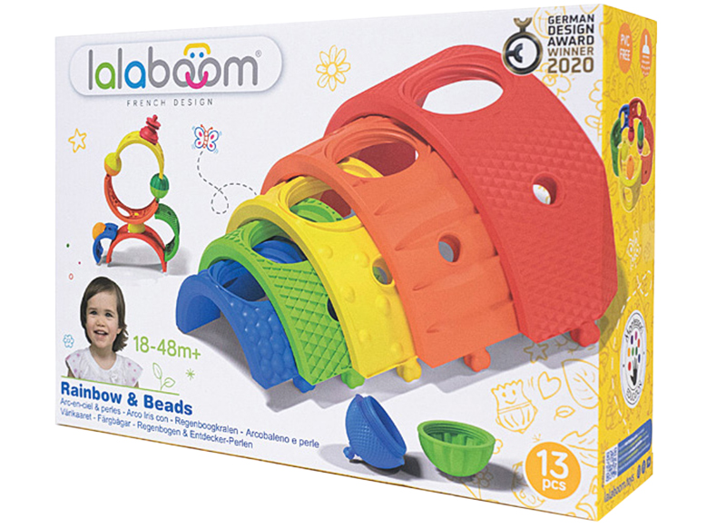 Eerste speelgoed - fijne motoriek - regenboogset - Lalaboom - 13 stuks