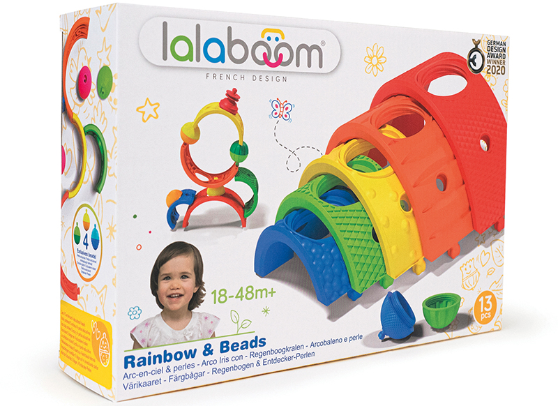 Eerste speelgoed - fijne motoriek - regenboogset - Lalaboom - 13 stuks