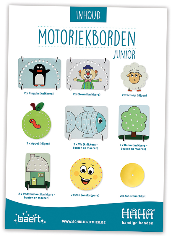 Motoriekborden - Handige Handen - junior - per set