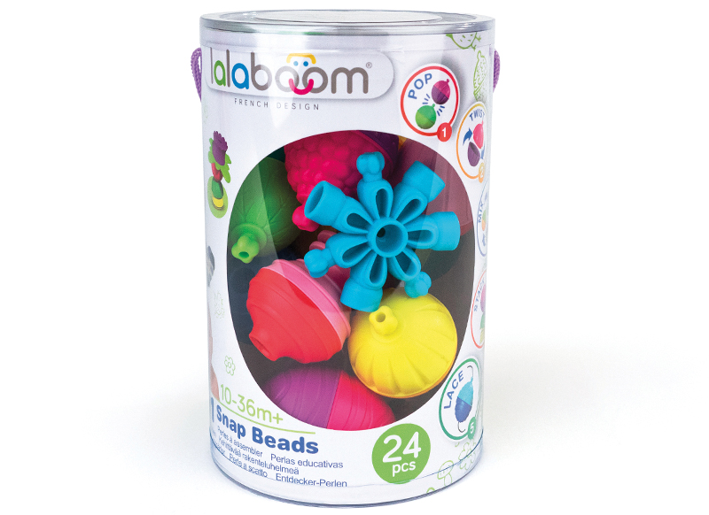Eerste speelgoed - fijne motoriek - snap beads - Lalaboom - 24 stuks