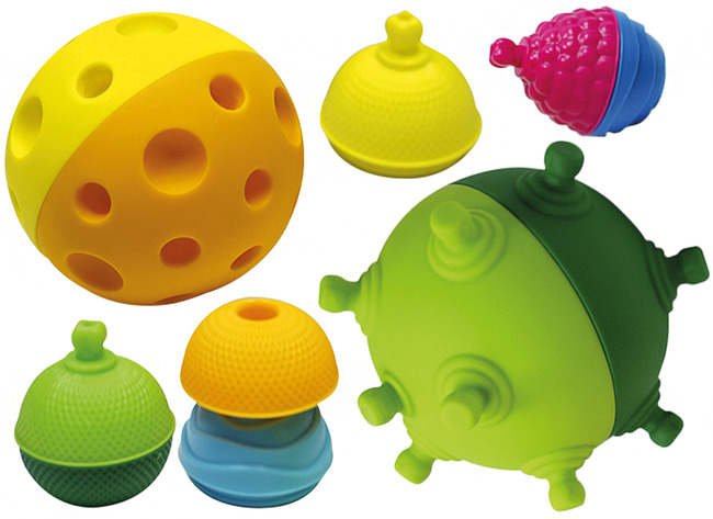 Eerste speelgoed - fijne motoriek - regenboogset - Lalaboom - 13 stuks