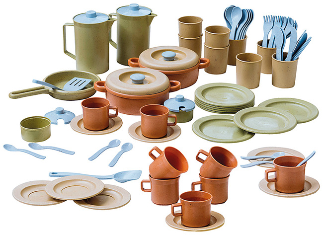 Kook- en eetset - Dantoy - servies - dinerset - bioplastic - set van 79