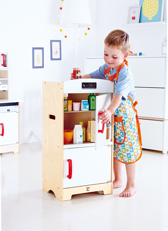 Speelmeubel - koelkast - Hape White Fridge-freezer - 35 x 30 x 74 cm - per stuk
