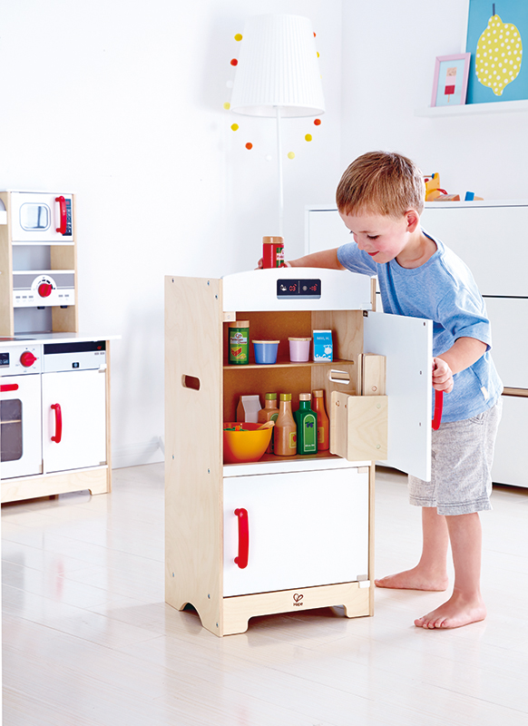 Speelmeubel - koelkast - Hape White Fridge-freezer - 35 x 30 x 74 cm - per stuk