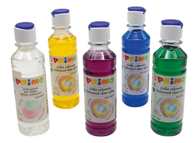 Slijmset - Primo - speelgoedslijm - set van 5 assorti